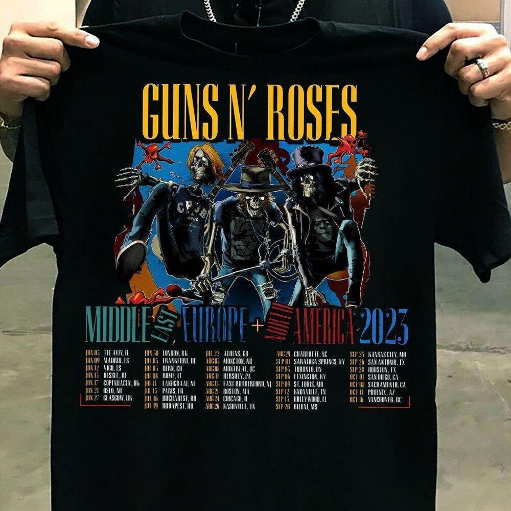 Guns N Roses Music Tour 2023 Unisex T-Shirt Rock Band Graphic Fan Gift Tee 159